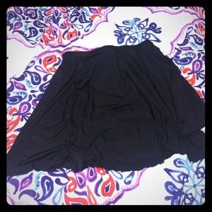 Black silk skirt